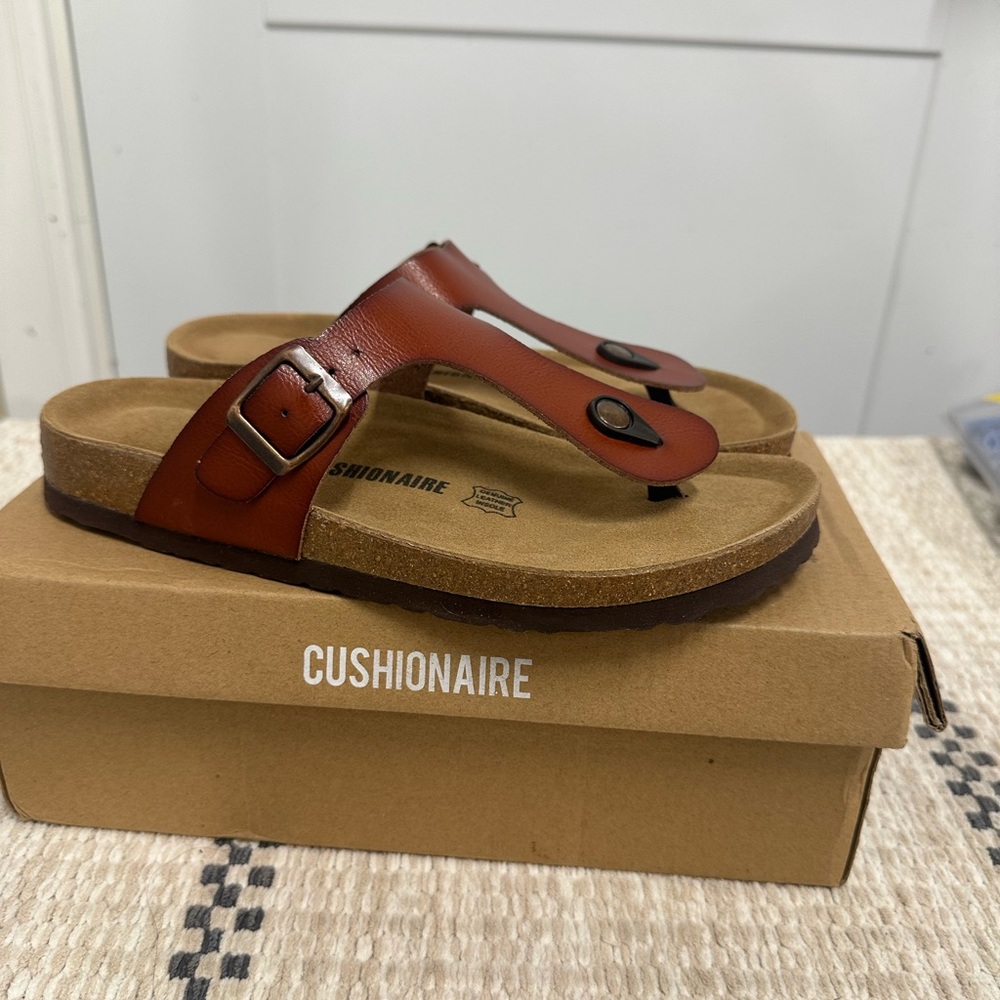 NEW Leah Cork Footbed Thong Sandal SZ 8.5 - Picture 2 of 4